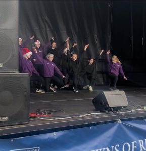 Dancers from Richmond North Yorkshire and Catterick Garrison performing in Richmond Town Christmas Fair